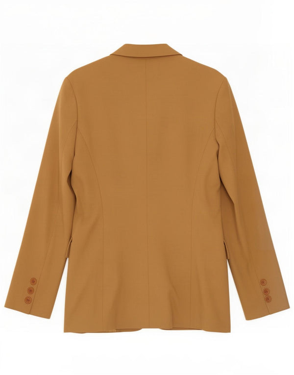 Zara Mujer Chaqueta Blazer De 4 Botones EU 40 Lana Marrón Medio