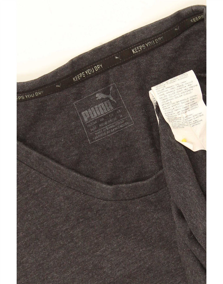 Puma Camiseta gráfica para hombre Top de algodón gris medio