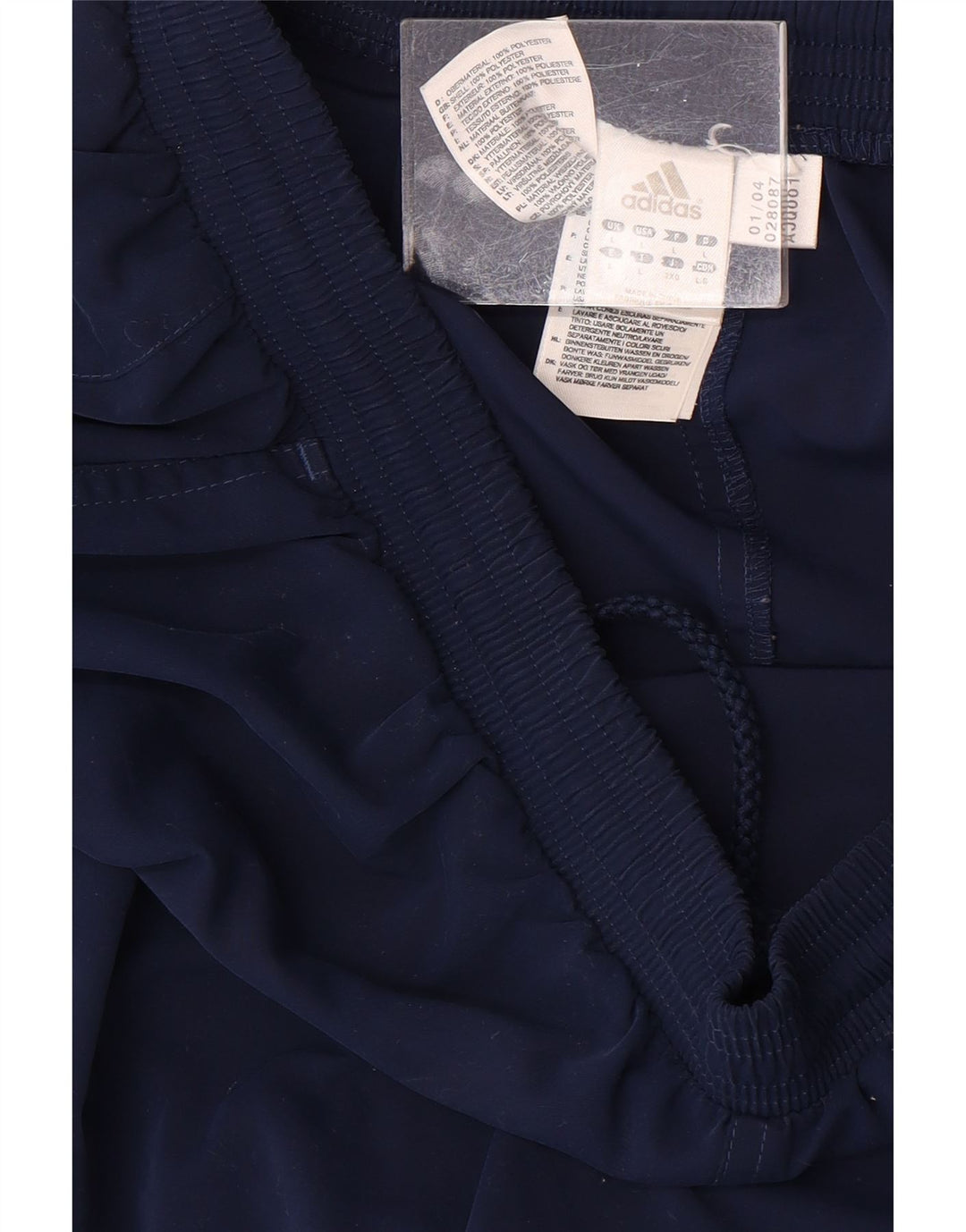 Adidas - Pantalones cortos deportivos para hombre, talla grande, poliéster, color azul marino