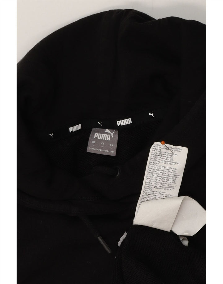 PUMA Sudadera con capucha gráfica para mujer Reino Unido 46 Grande Algodón negro