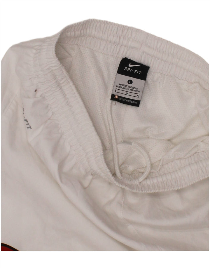 NIKE Pantalones cortos deportivos Dri Fit Graphic para niños 12-13 años Grande Poliéster blanco