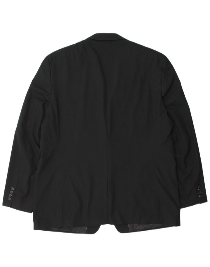 CHAPS Chaqueta tipo blazer larga con 2 botones para hombre UK 48 4XL Poliéster negro