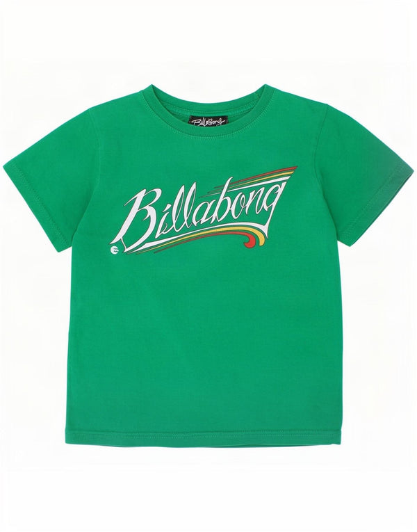 Billabong Camiseta gráfica para niño Top 5-6 años Algodón verde