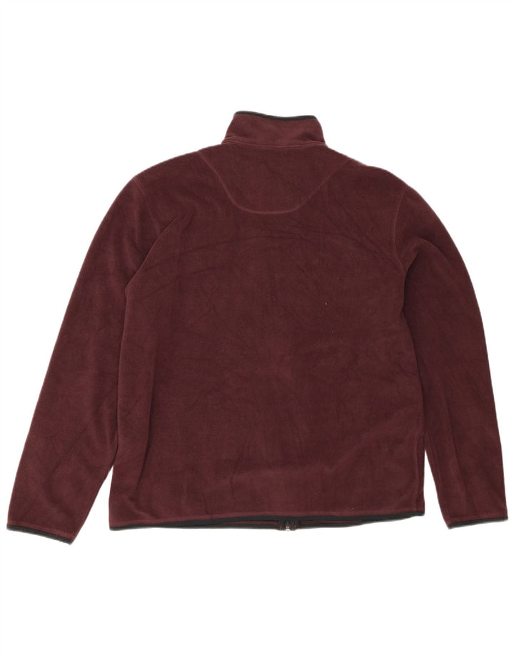 Marks & Spencer Chaqueta polar para hombre UK 40 Large Poliéster burdeos
