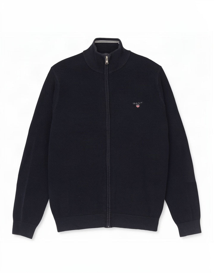 Gant - Cárdigan para hombre, talla grande, algodón azul marino