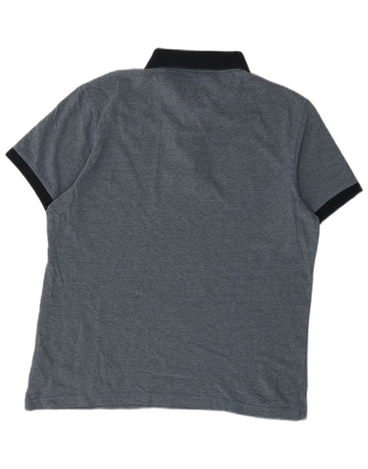 Polo Barbour para hombre de algodón con bloques de color azul marino grande