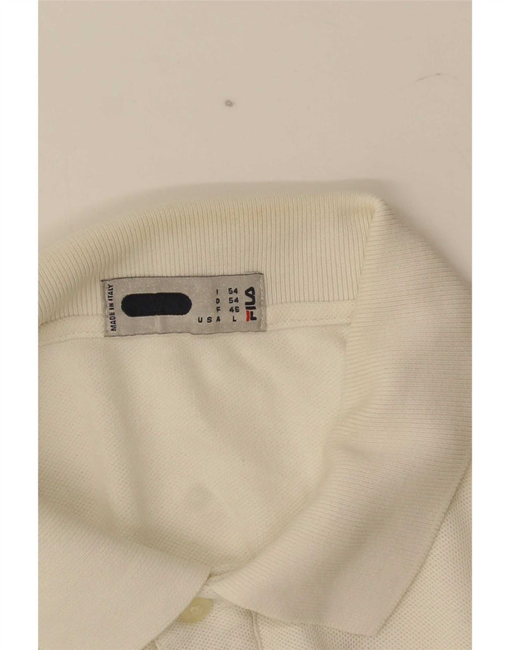 Fila Polo Hombre Blanco Grande