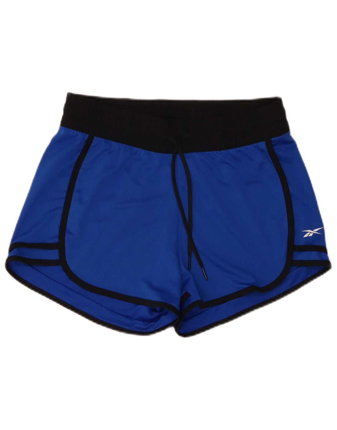Reebok Pantalones cortos deportivos para mujer UK 8/10 Pequeño azul Colorblock Poliéster
