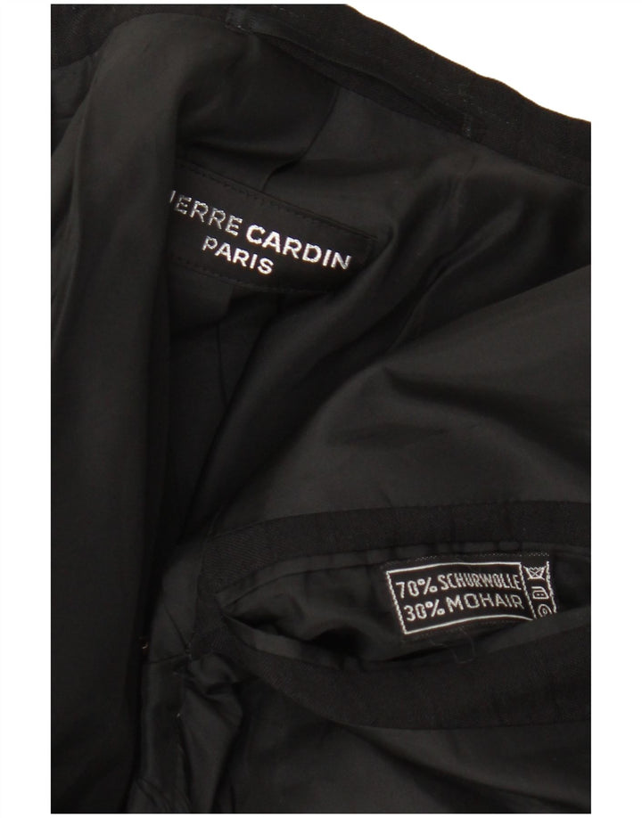 Pierre Cardin Chaqueta Blazer de 3 Botones para Hombre UK 38 Mediana Lana Negra