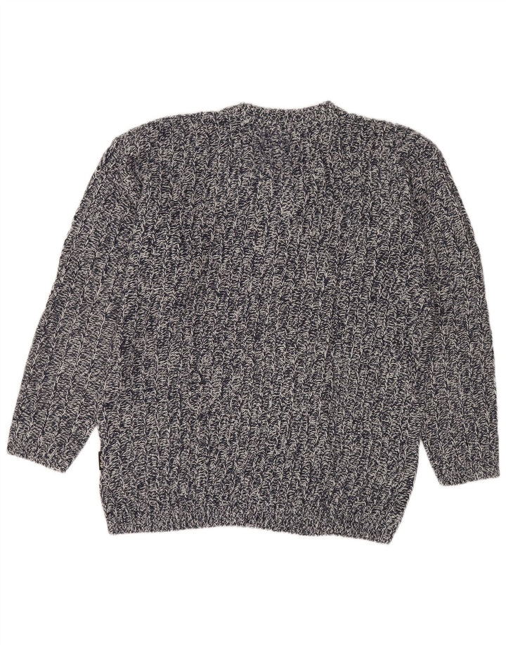 Lotto Jersey con cuello en V para hombre, talla grande, acrílico moteado en azul marino