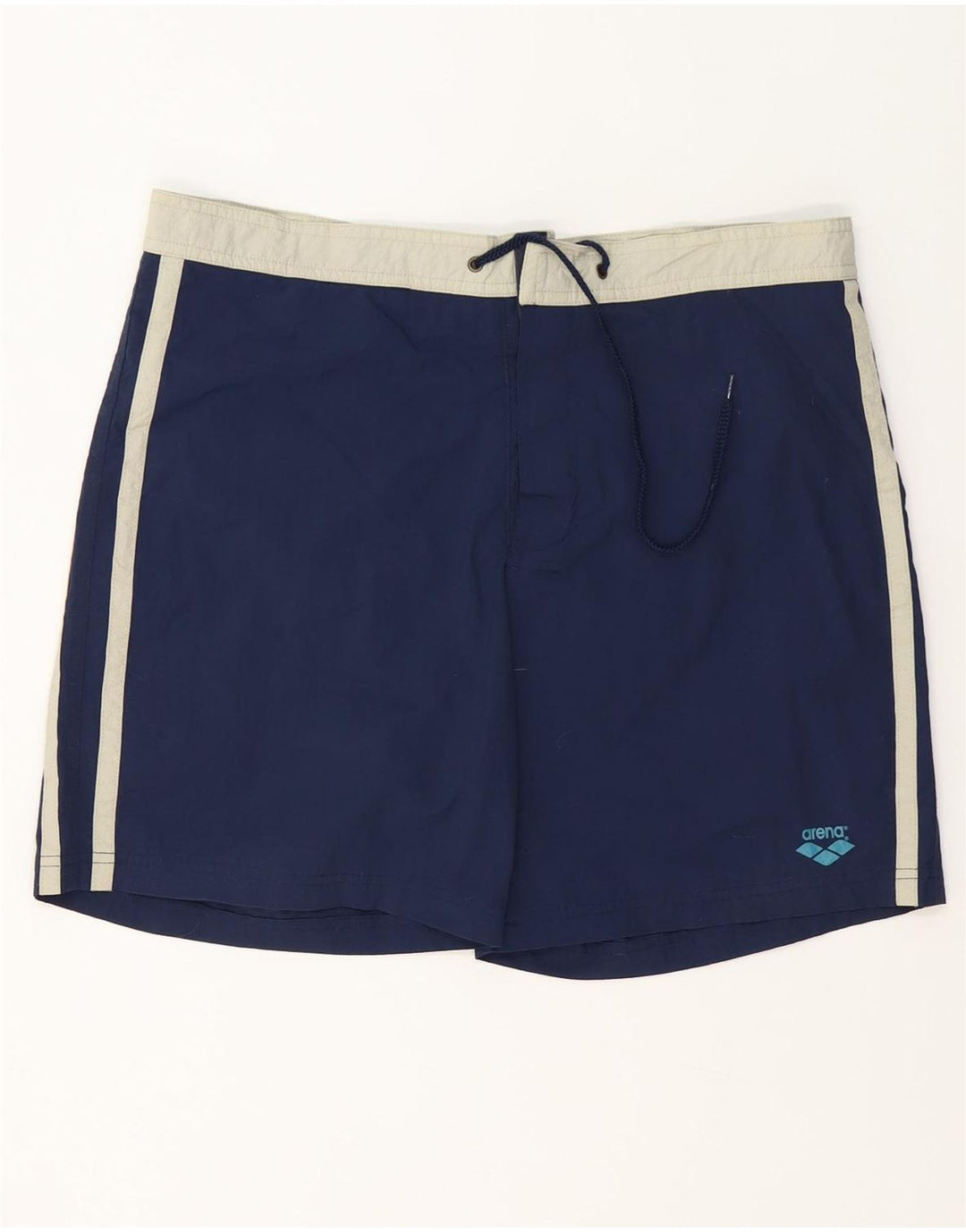 Arena Bañador para hombre, talla grande, azul marino, color block, poliéster