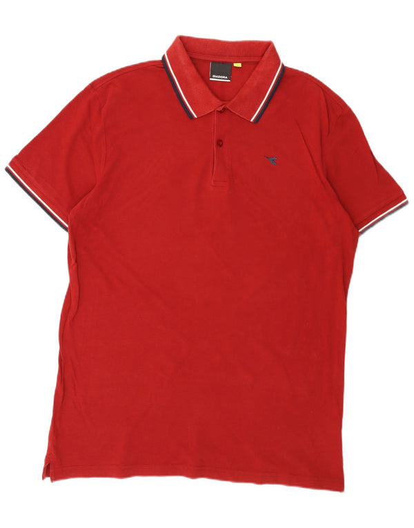 Diadora Polo Hombre 2XL Algodón Rojo