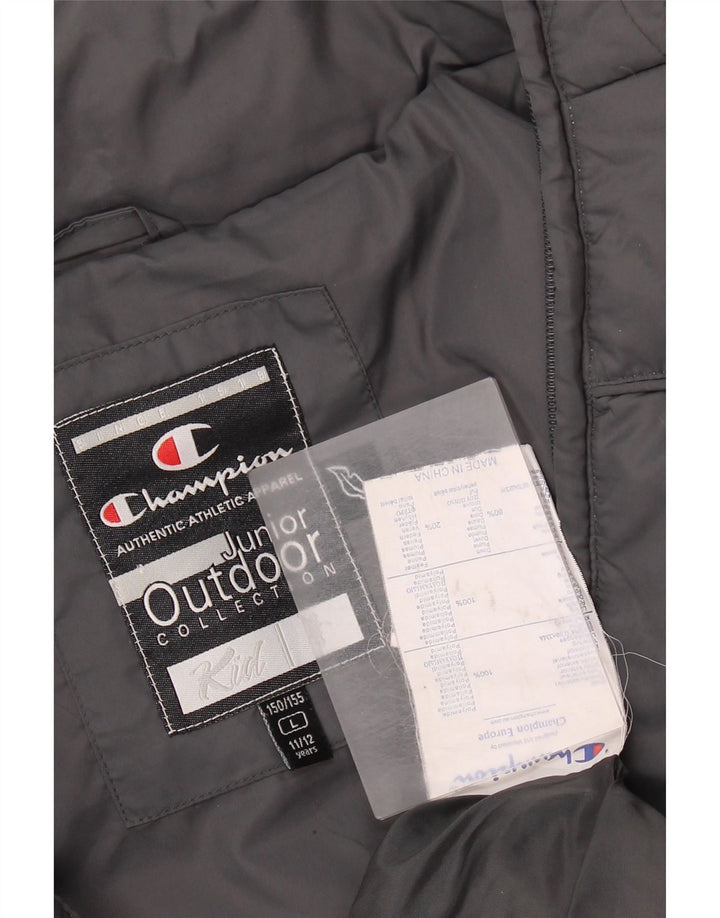 Champion Chaqueta Acolchada Para Niños 11-12 Años Grande Gris Poliamida