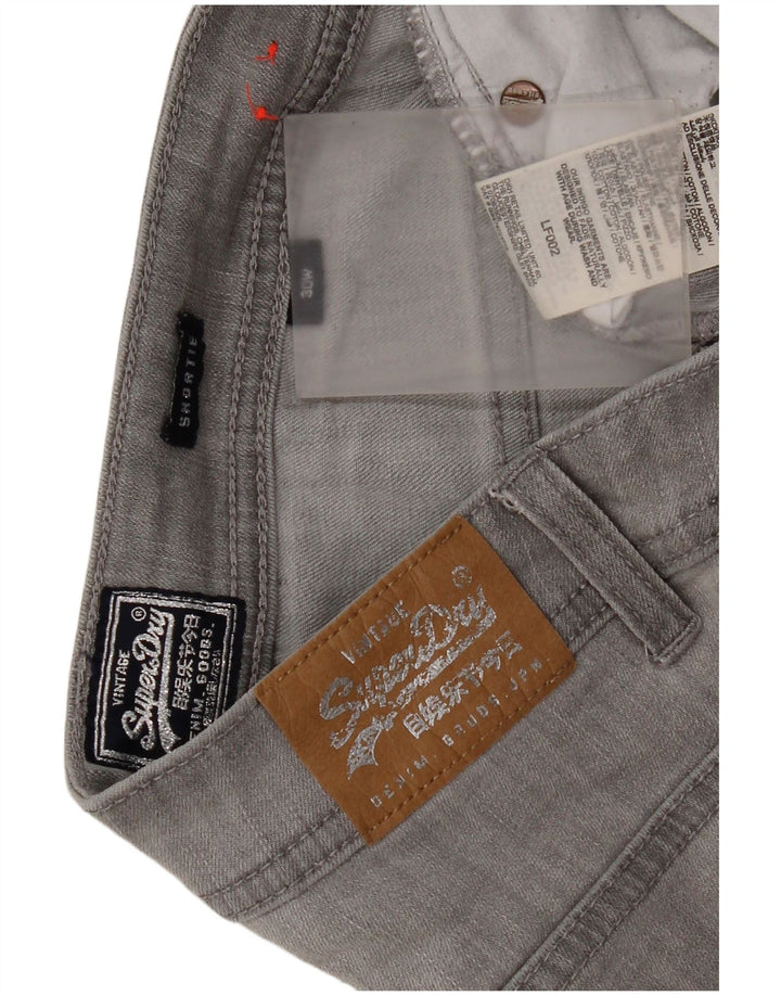 Shorts Vaqueros Superdry Mujer W30 Algodón Gris Medio