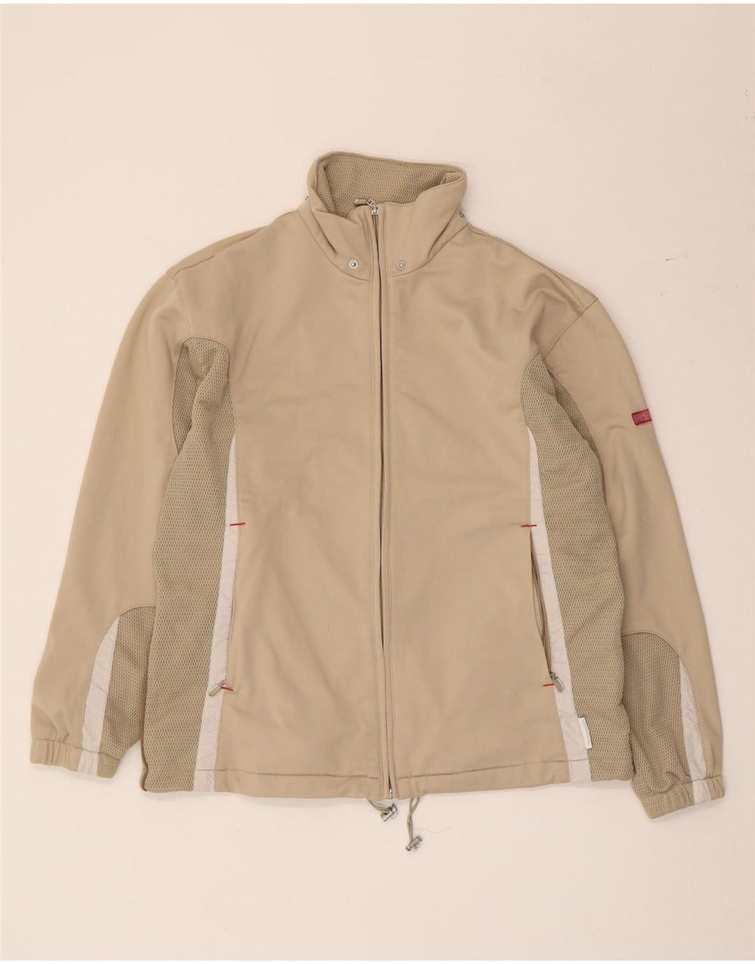 Diadora Chaqueta de chándal extragrande para mujer, talla 40, talla pequeña, color beige