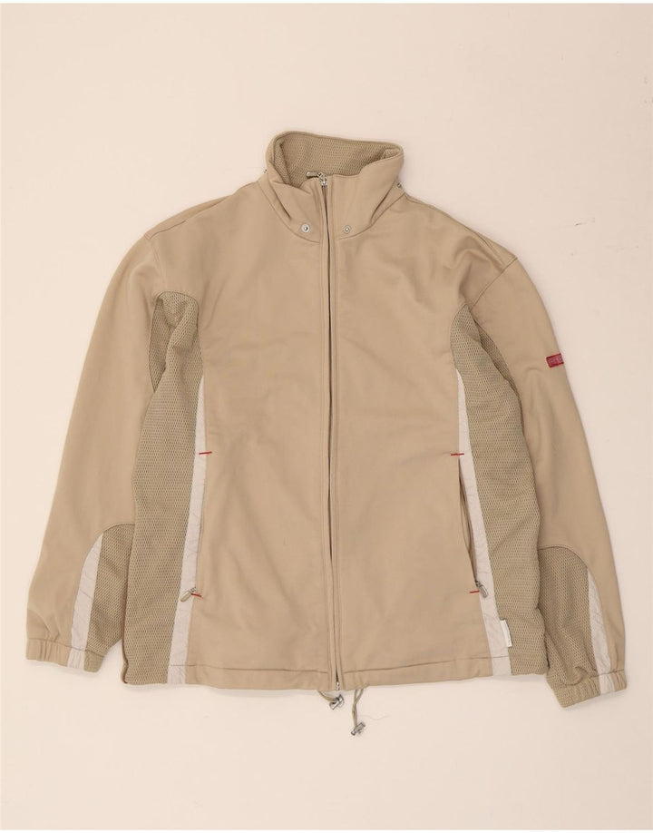 Diadora Chaqueta de chándal extragrande para mujer, talla 40, talla pequeña, color beige