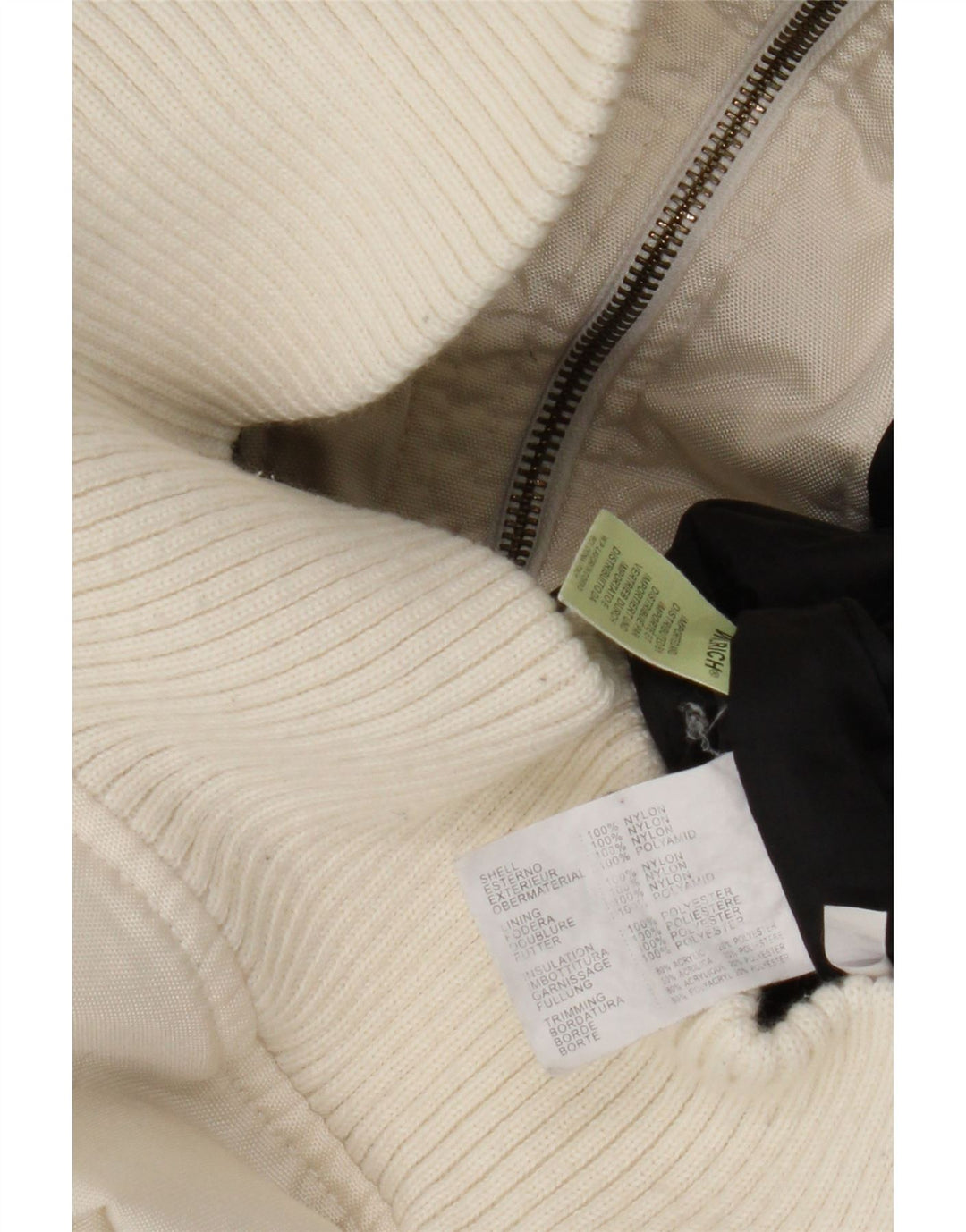 Woolrich Chaqueta bomber con capucha para mujer UK 10 Small Off White Nylon