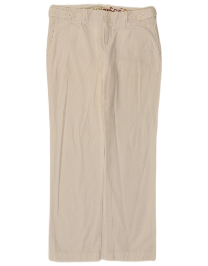 DESIGUAL Pantalón chino recto para mujer EU 38 Medium W30 L28 Algodón blanco