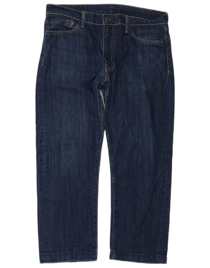 Levi's Hombre 504 Vaqueros Cropped W34 L25 Algodón Azul Marino