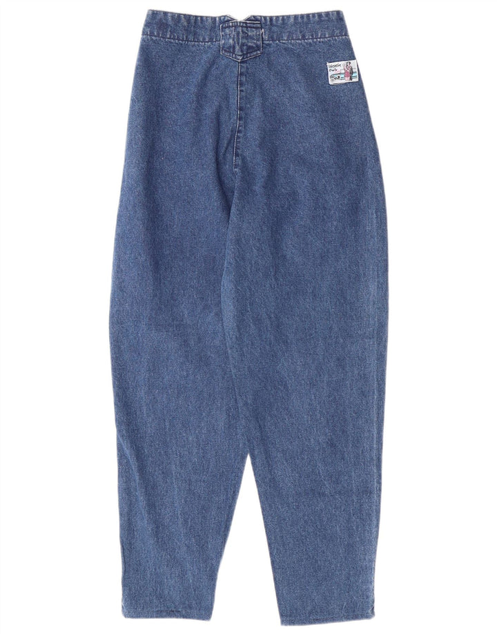 VINTAGE Vaqueros cónicos de cintura alta para mujer W24 L26 Algodón azul