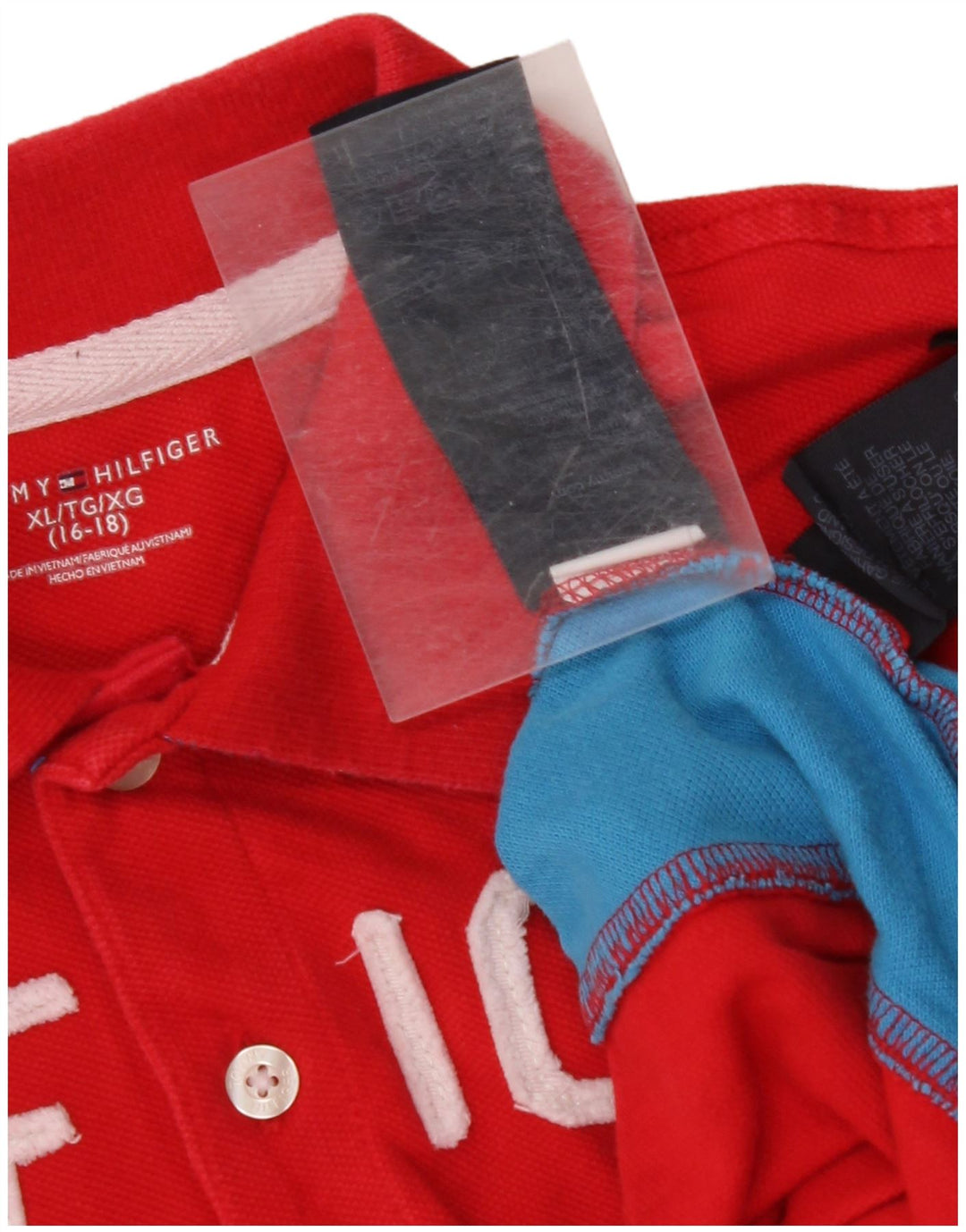 TOMMY HILFIGER Polo gráfico para niños 15-16 años XL Rojo Colorblock
