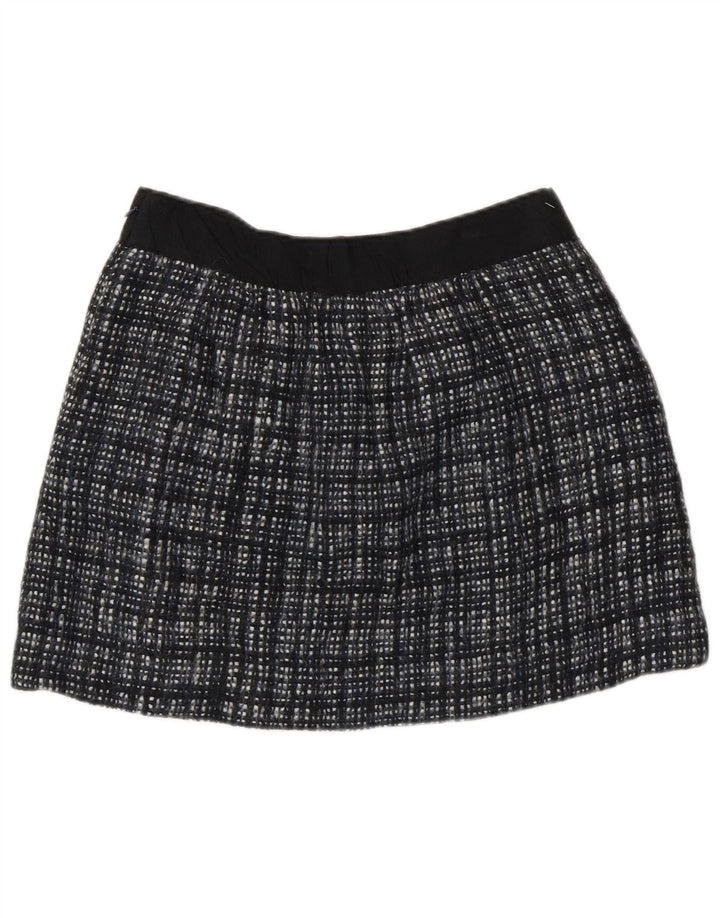 J. CREW Minifalda para mujer US 8 Mediana W30 Lana a cuadros negra