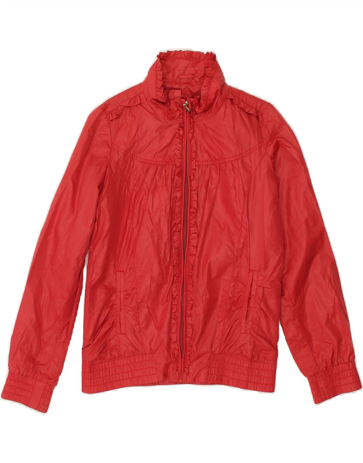BENETTON Girls Rain Jacket 8-9 Years Large  Red Nylon Vintage Benetton and Second-Hand Benetton from Messina Hembry 