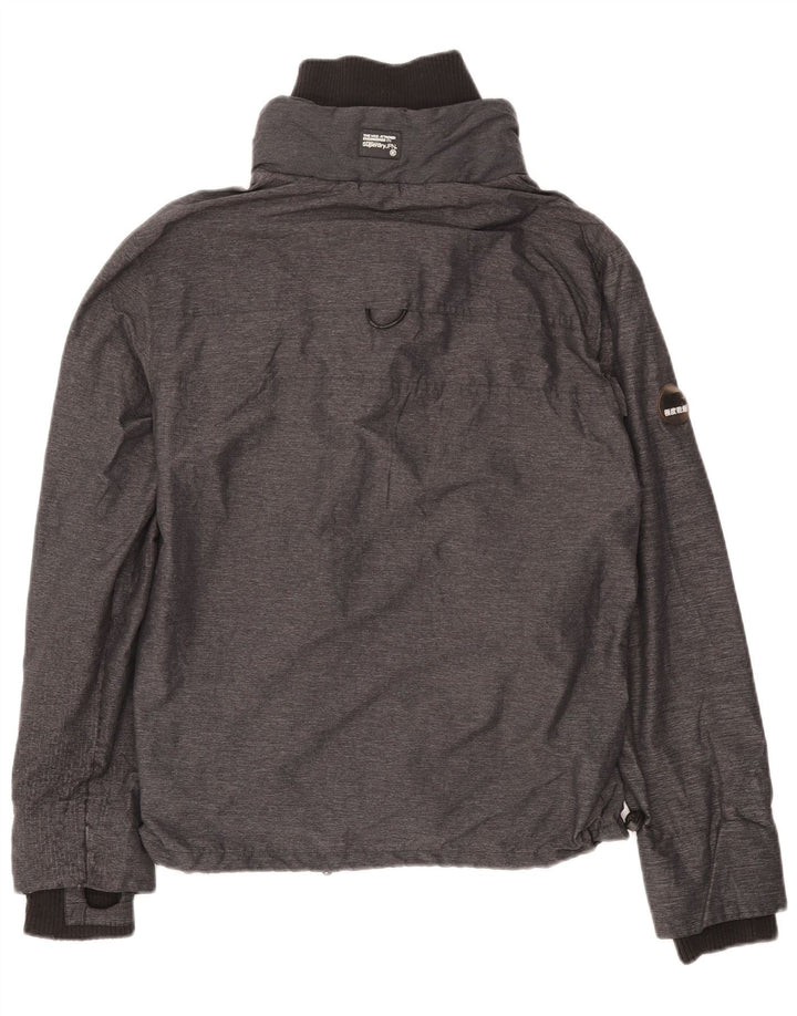 Superdry Chubasquero Mujer UK 44 Nylon Gris Medio