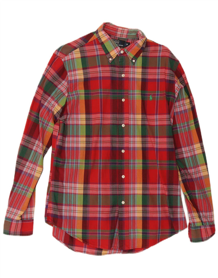 Polo Ralph Lauren Camisa de corte personalizado para hombre Algodón a cuadros multicolor mediano