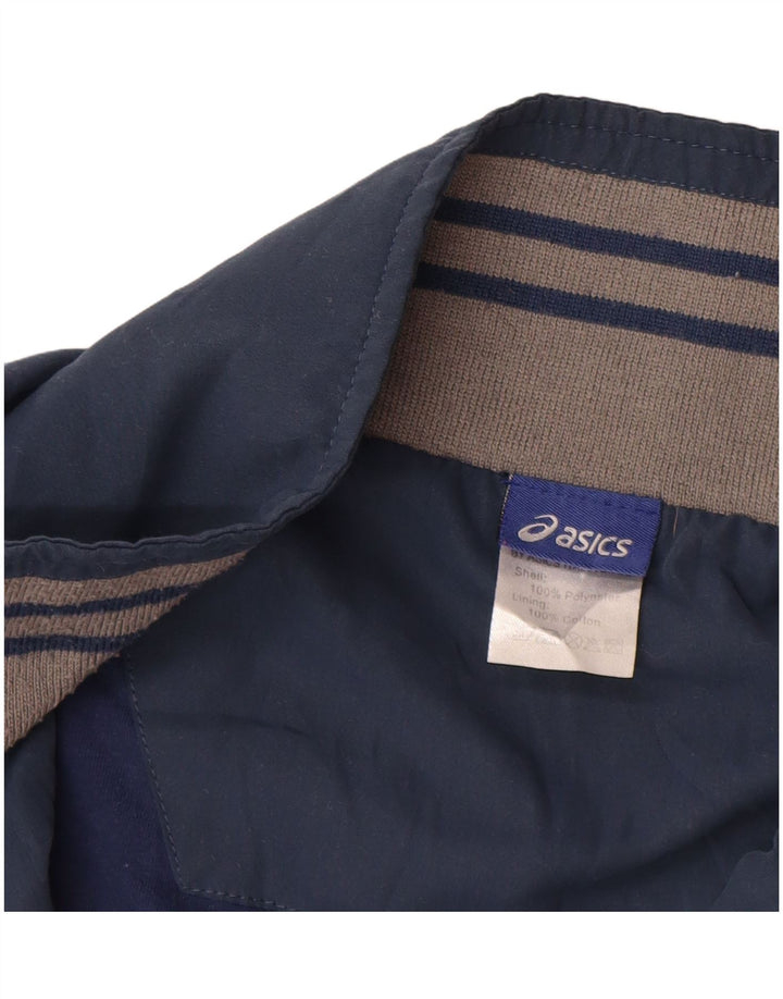 ASICS Hombre Chándal Top Jacket XL Azul Marino Colorblock Poliéster