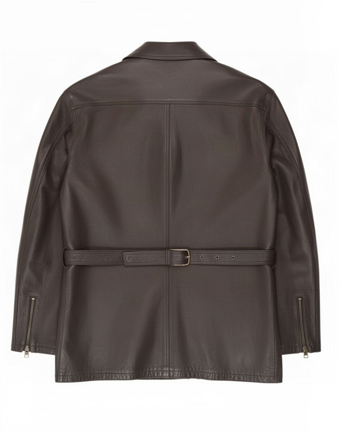 Chaqueta de cuero vintage para hombre Reino Unido 42 XL Negro