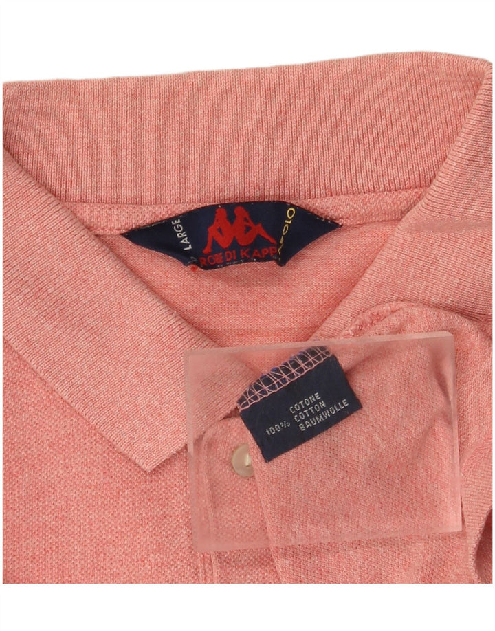 Polo Kappa Hombre Grande Rosa Algodón