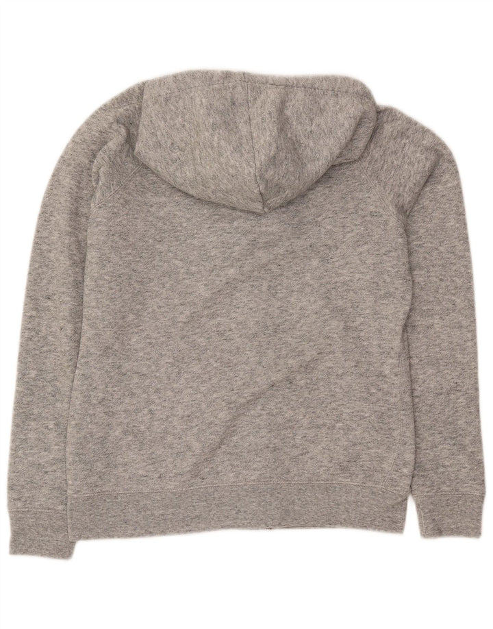 JACK WILLS Suéter con capucha y cremallera para mujer Reino Unido 44 Poliéster moteado gris grande