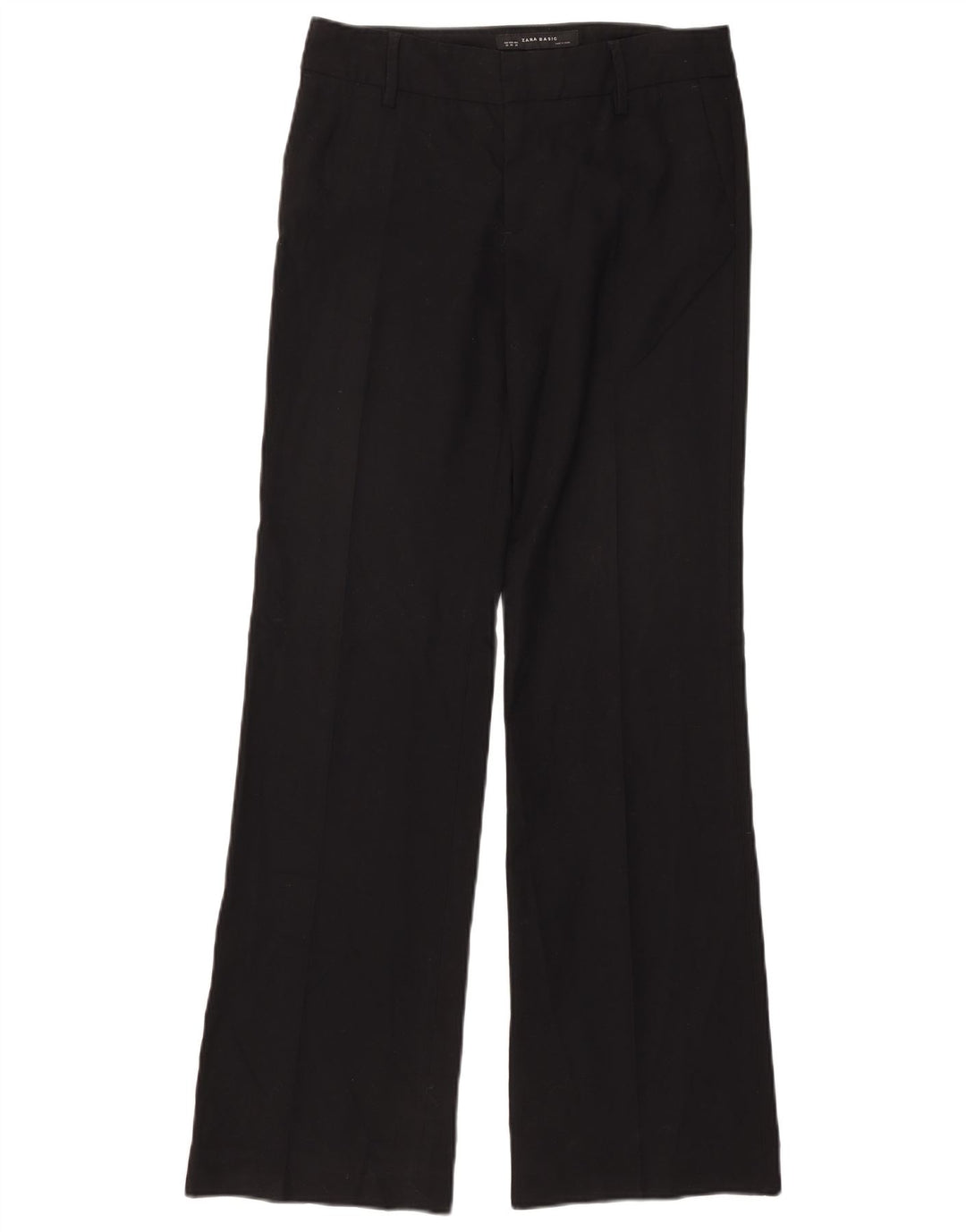 Zara Pantalón Chino Bootcut para Mujer EU 38 Small W28 L32 Poliéster Negro