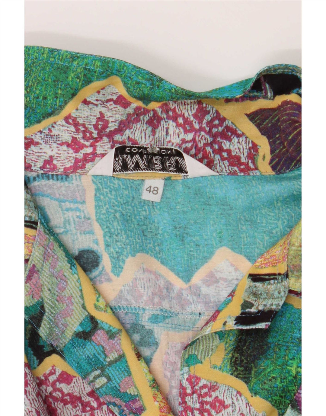 Blusa camisera con estampado abstracto para mujer Ambra IT 48 XL Multicolor