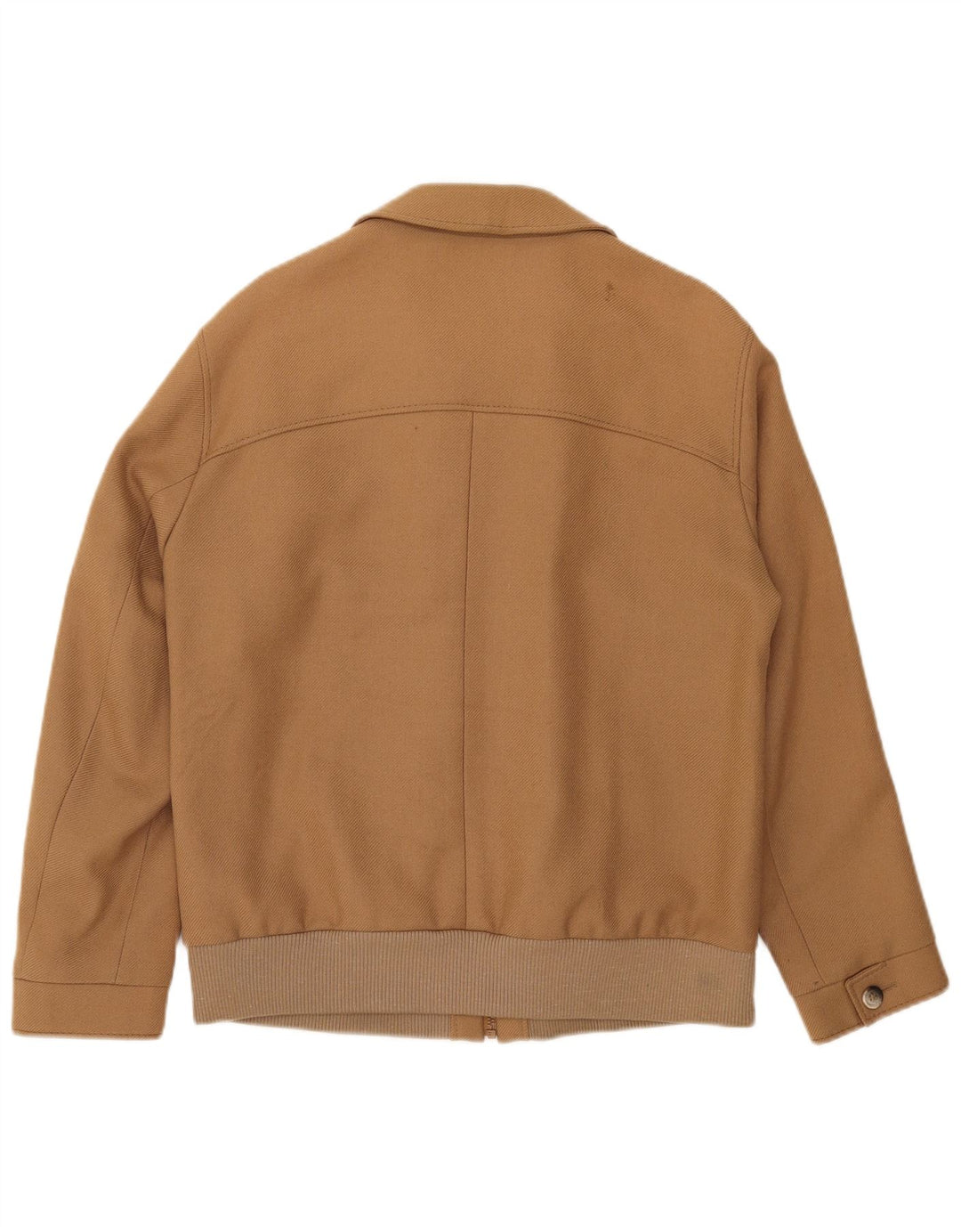 Vintage hombres bomber chaqueta Reino Unido 38 medio beige Argyle/diamante lana