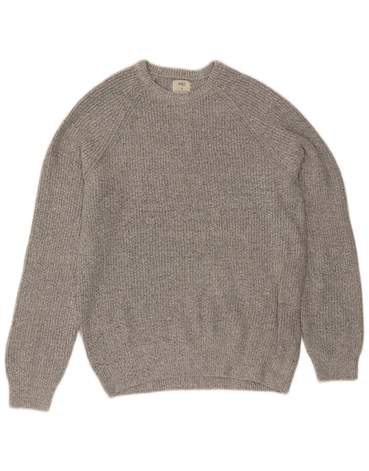 Marks & Spencer Jersey De Cuello Redondo Para Hombre Poliamida Gris Medio