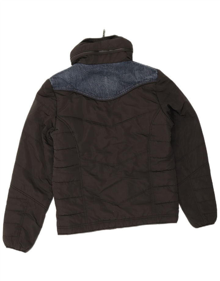 Diesel Chaqueta Acolchada Extragrande con Capucha para Mujer UK 6 XS Negro