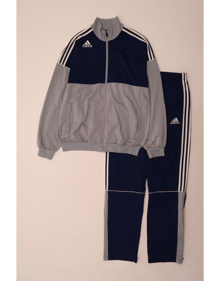 Adidas Chándal completo para hombre UK 44/46 Large Azul marino Colorblock Poliéster