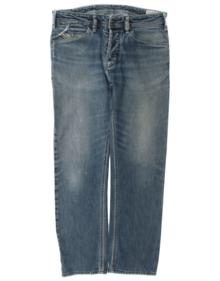 Diesel Vaqueros Rectos Hombre W32 L30 Algodón Azul