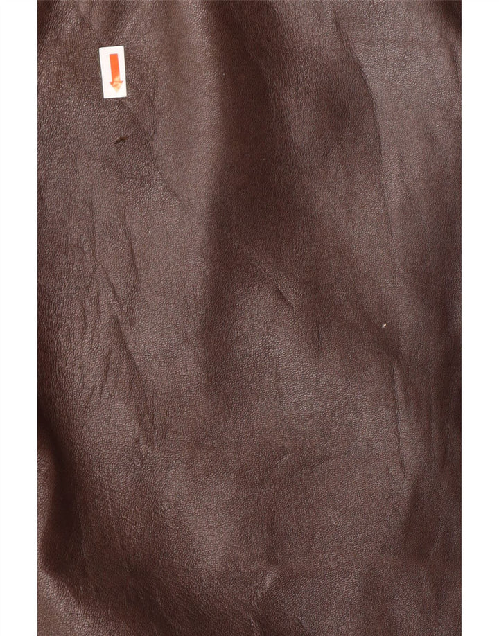 VINTAGE Chaqueta de cuero para hombre Reino Unido 38 Marrón medio