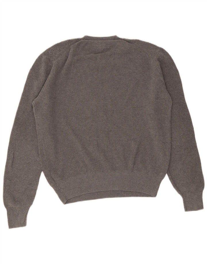 All Saints - Jersey de cuello redondo para hombre, talla grande, algodón gris