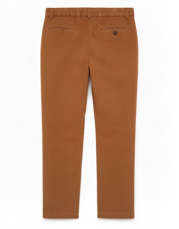 Marks & Spencer Mens Blue Harbour Straight Chino Trousers W34 L31 Brown