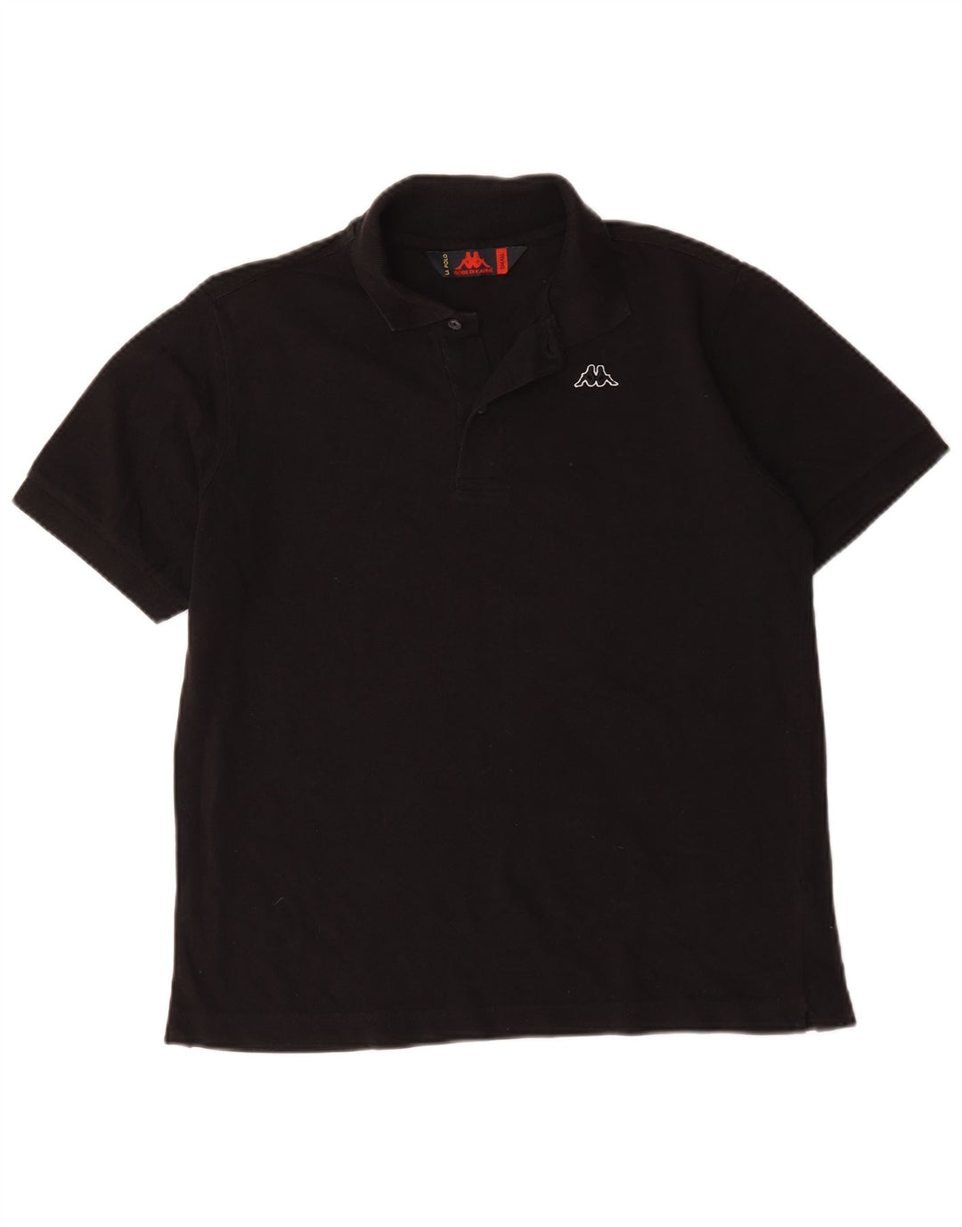 Kappa Polo Hombre Small Negro Algodón