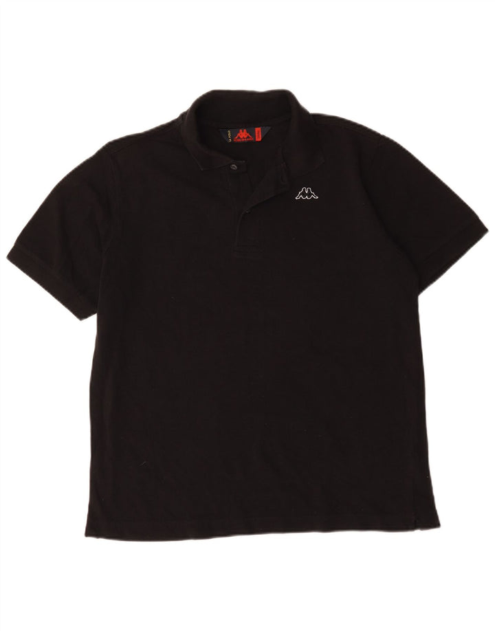 Kappa Polo Hombre Small Negro Algodón