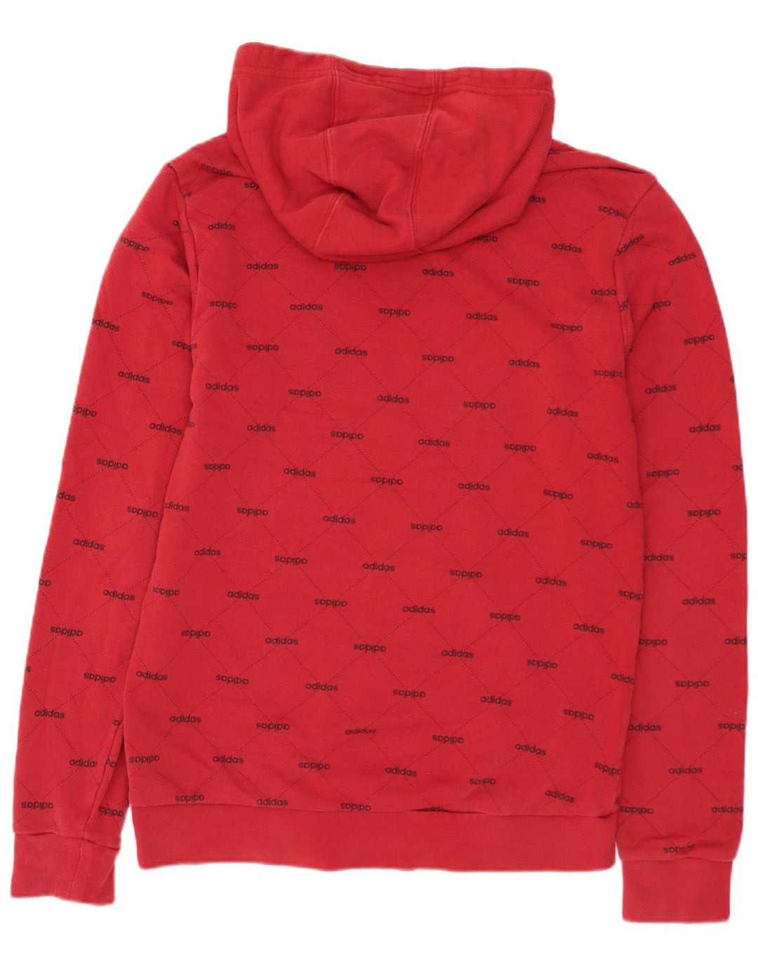 ADIDAS Jersey con capucha gráfica para hombre pequeño algodón rojo