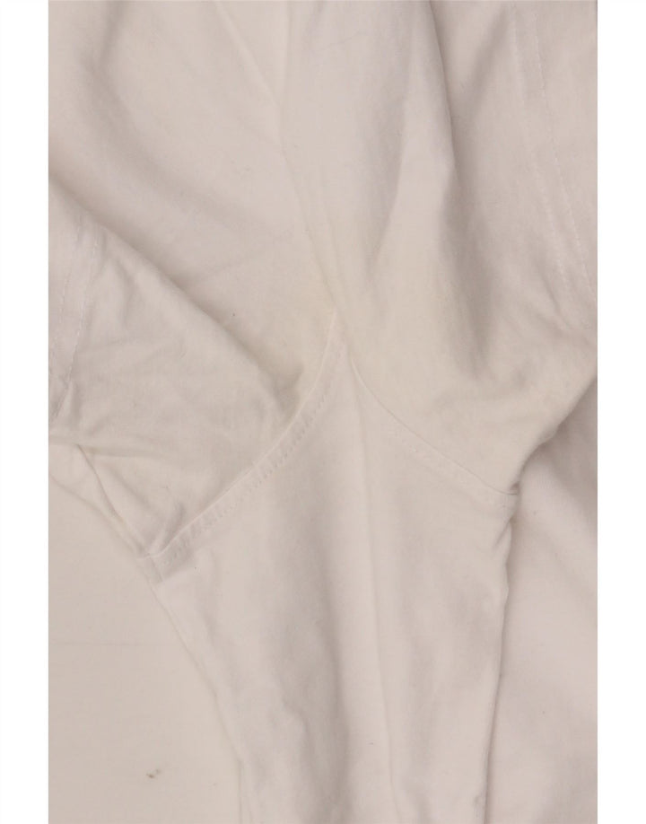 Crew Clothing - Camiseta para hombre, talla grande, algodón blanco