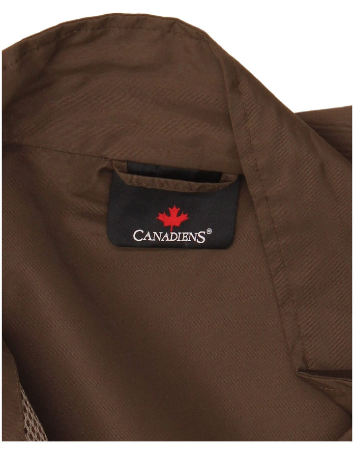 CANADIENS Chaqueta Bomber para Hombre IT 50 Grande Nylon Marrón