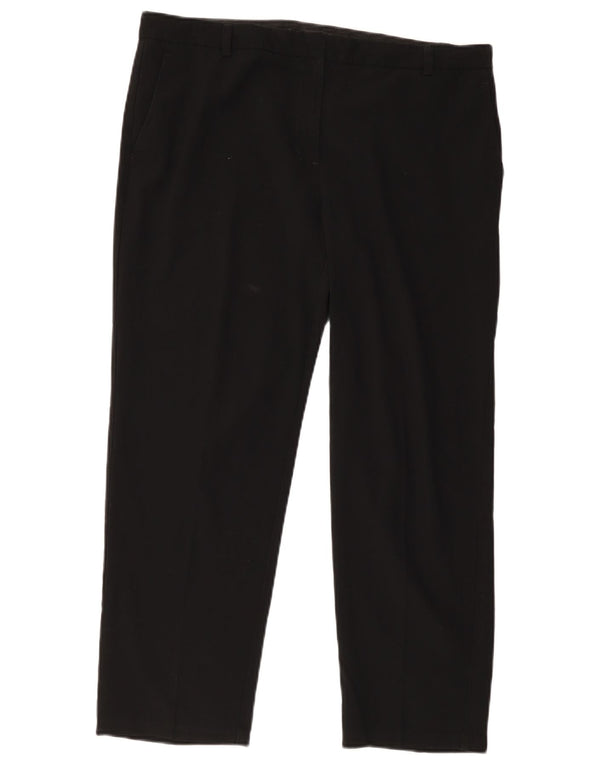Marks & Spencer Pantalones Casuales Rectos para Mujer UK 40 Large W36 L28 Negro