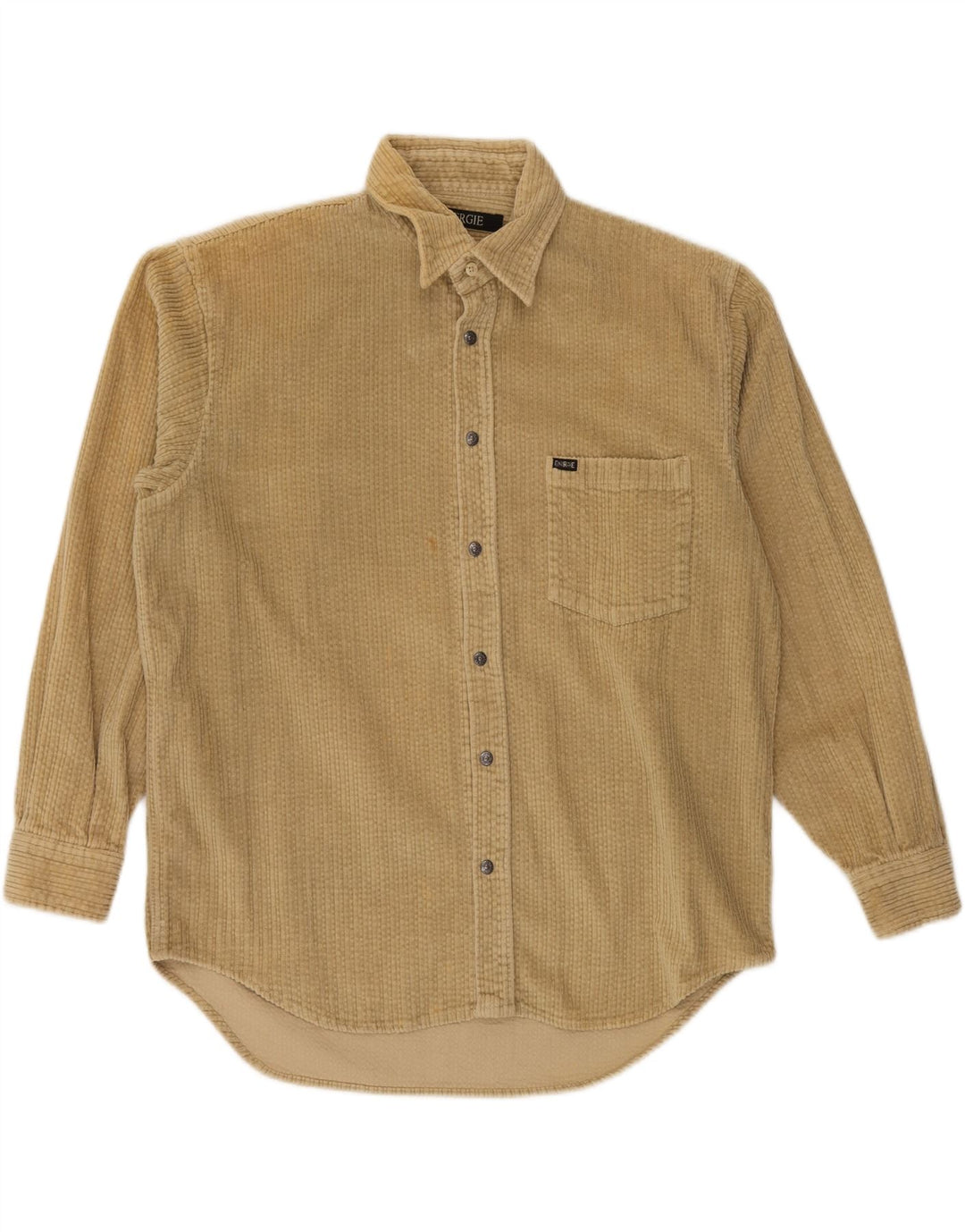 ENERGIE Camisa de pana para hombre XL Beige